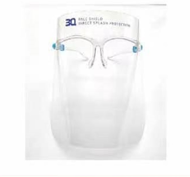 Face Shield with Glass Frame
