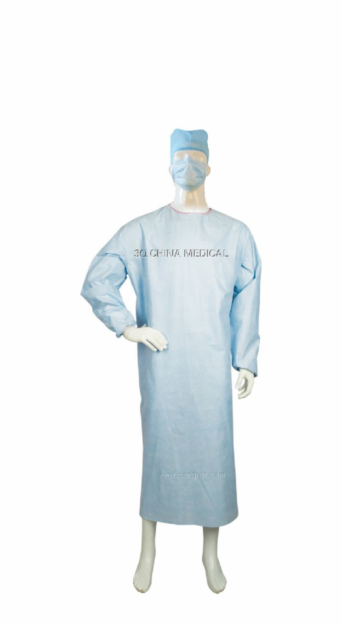 Long Surgical Gown (Light Blue)