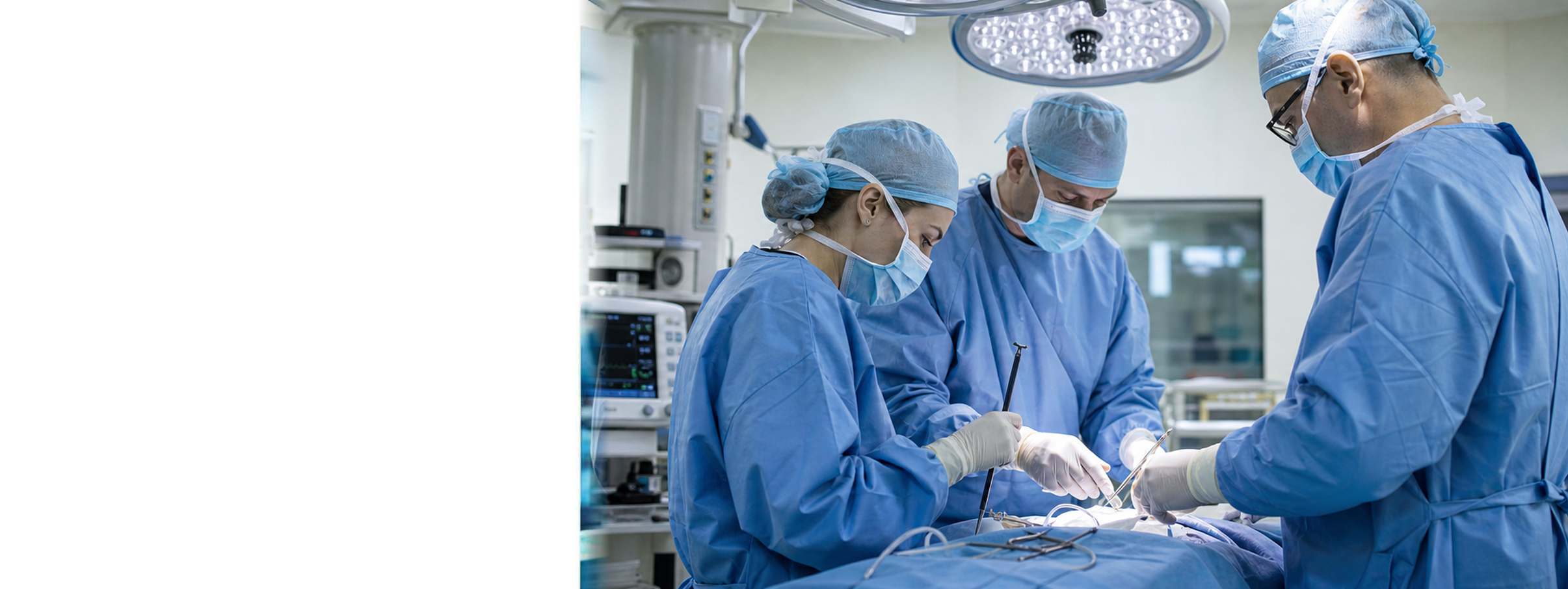 Medical hygiene professionals in a clinical environment